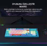 GAMEPOWER SENSE RGB RED SWITCH KABLOSUZ MEKANIK KLAVYE - Kablolu, 2.4Ghz, Bluetooth 3 Mod